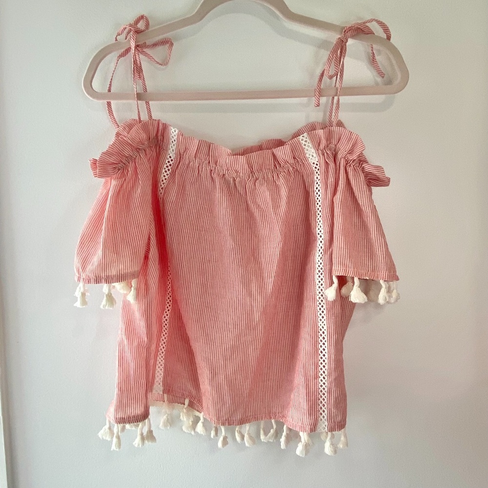 NWOT Red Dress Boutique Red Off the Shoulder Top